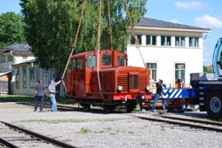 Lokomotor Z4tu 316 landar i K&ouml;ping. Klicka f&ouml;r fler bilder!