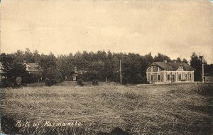 Alte Ansichtskarte vorstellend Karmansbo Bahnhof. Klicken Sie für ein grösseres Bild! (131 kB)