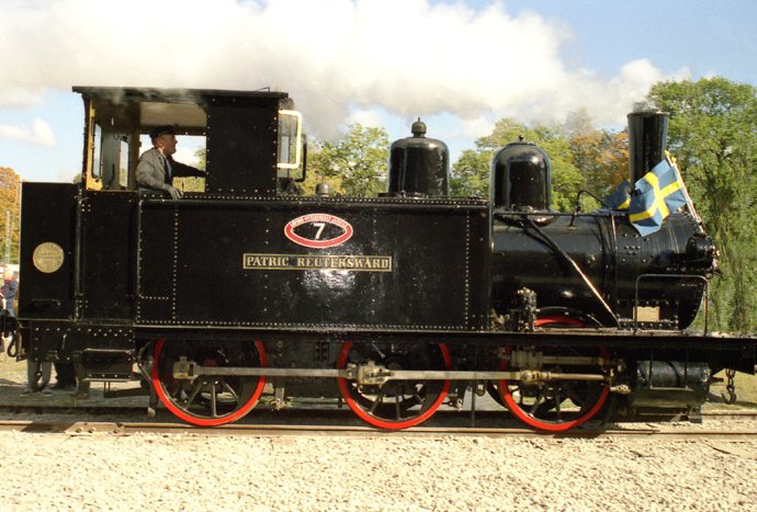 KUJ 7 Patric Reuterswärd under steam in Köping 2000. Photo: Lotta Yngve